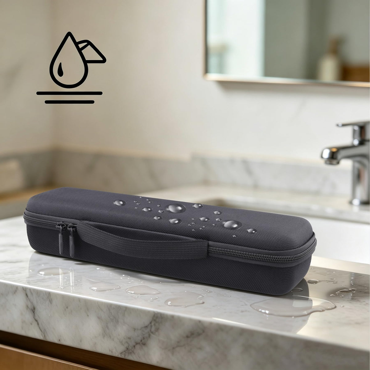 for TYMO CURLPRO Automatic Rotating Curling Iron Hard Travel Case, Black