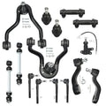 IRONTEK New 15pc Set 4WD Front Upper Control Arm Kit for Cadillac Escalade