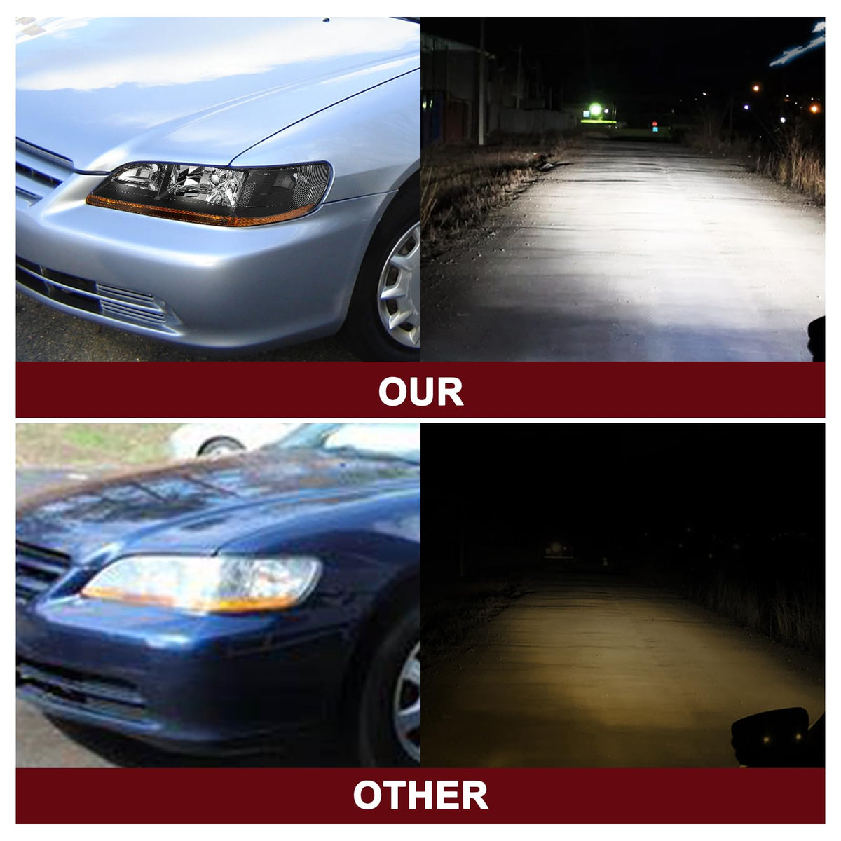Halogen Headlight Assembly for 1998-2002 Honda Accord
