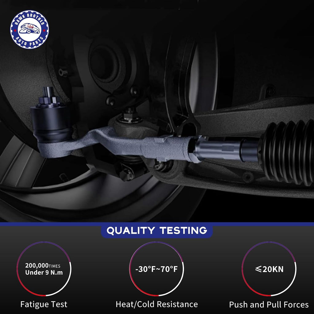 4Pcs Front Steering Inner Outer Tie Rod Ends Kit
