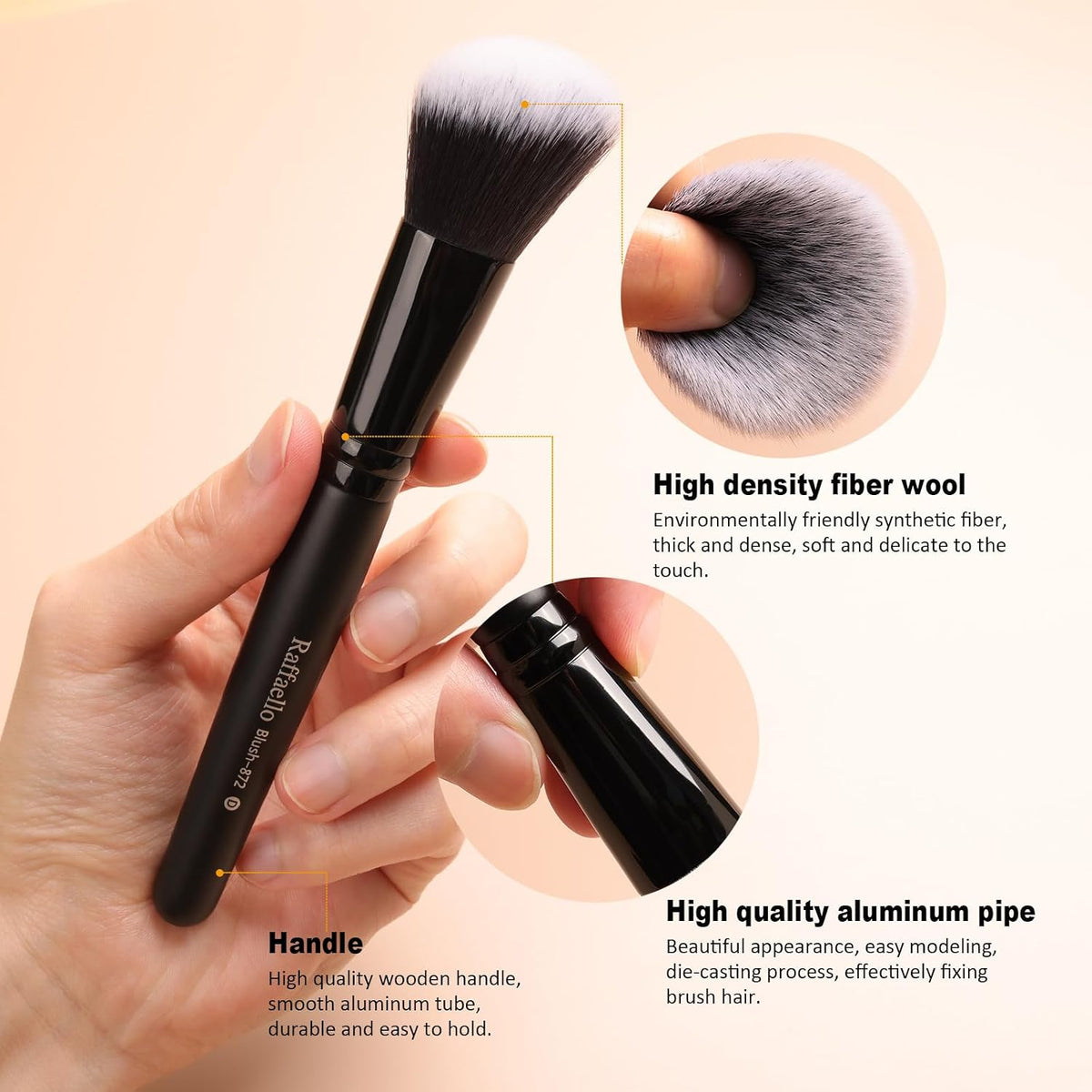 Makeup Brushes 15Pcs Makeup Brush Set Premium Synthetic Bristles