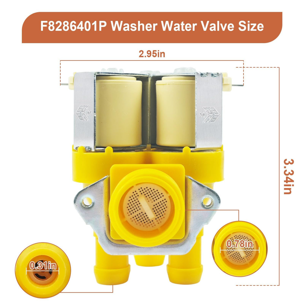 F8286401P Washer Water Valve Compatible with Speed Queen Huebsch Unimac