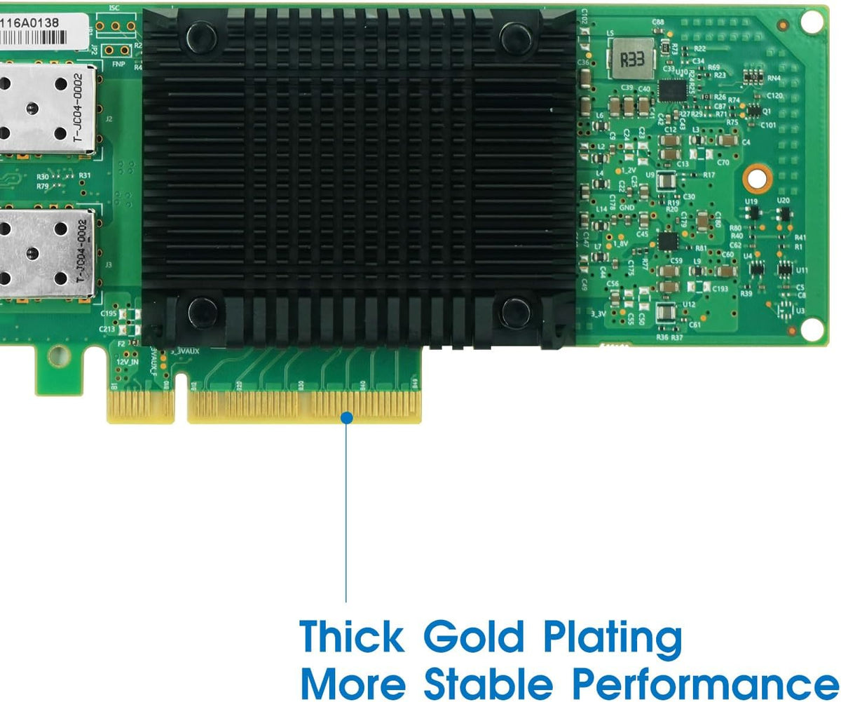 Mellanox ConnectX-5 Ex 25Gb/s Dual SFP28 Ethernet Card, PCIe 3.0 x8, RDMA Direct Access, InfiniBand Compatible, Ultra Low Latency Server Network Card
