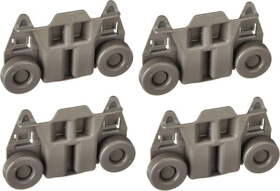 4 Dishwasher Wheels Lower Dish Rack Roller Wheel Replaces For KitchenAid KDFE104DSS0-104DSS1-104DSS2 KDFE104DSS3 KDFE104DSS4 KDFE104DBL0 KDFE104DBL1 KDFE104DBL2 KDFE104DBL3 KDFE104DBL4