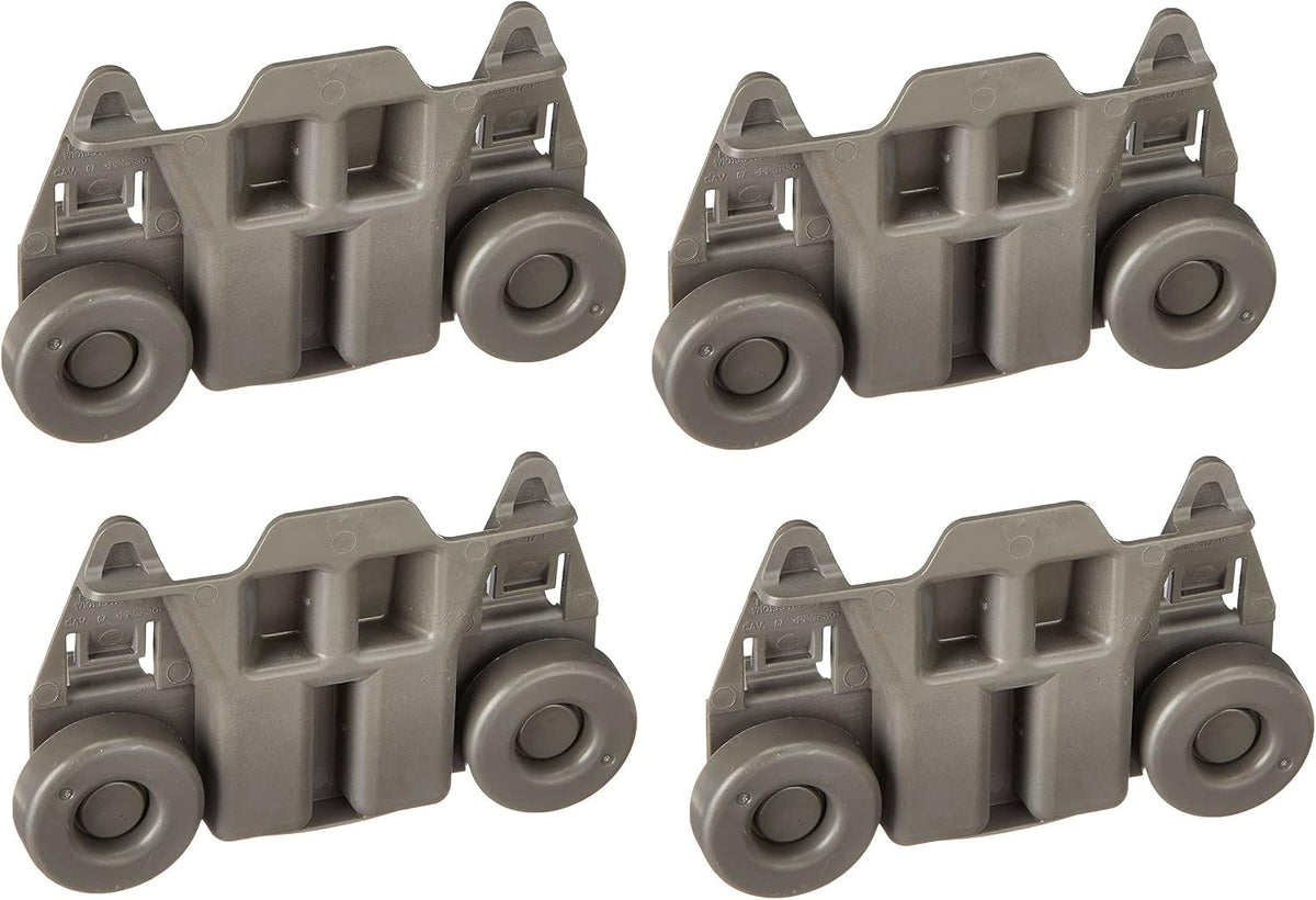 4 Dishwasher Wheels Lower Dish Rack Roller Wheel Replaces For KitchenAid KDTE104ESS0 KDTE104ESS1 KDTE104ESS2 KDTE104EBL0 KDTE104EBL1 KDTE104EBL2 KDTE104EBL3 KDTE104EBS1 KDTE104EBS2 KDTE104EBS3