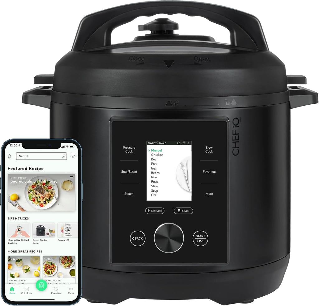 Smart Pressure Cooker with WiFi and Built-in Scale - Easy-to-Use 10-in-1 Multicooker with 500+ Guided Recipes - Rice