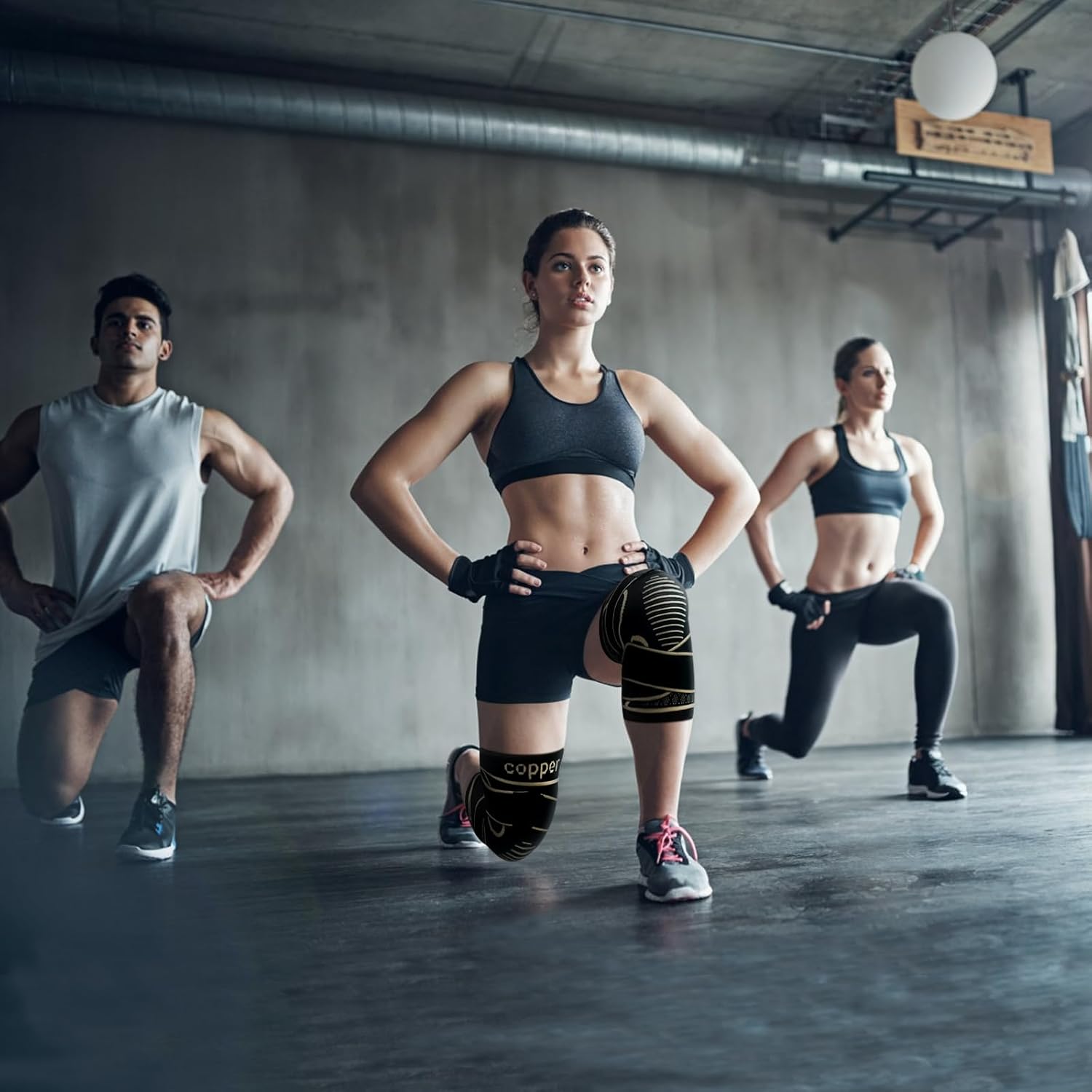 Copper Knee Braces with Strap for Knee Pain Women and Men(2 Pack), Knee Compression Sleeve for Arthritis, ACL
