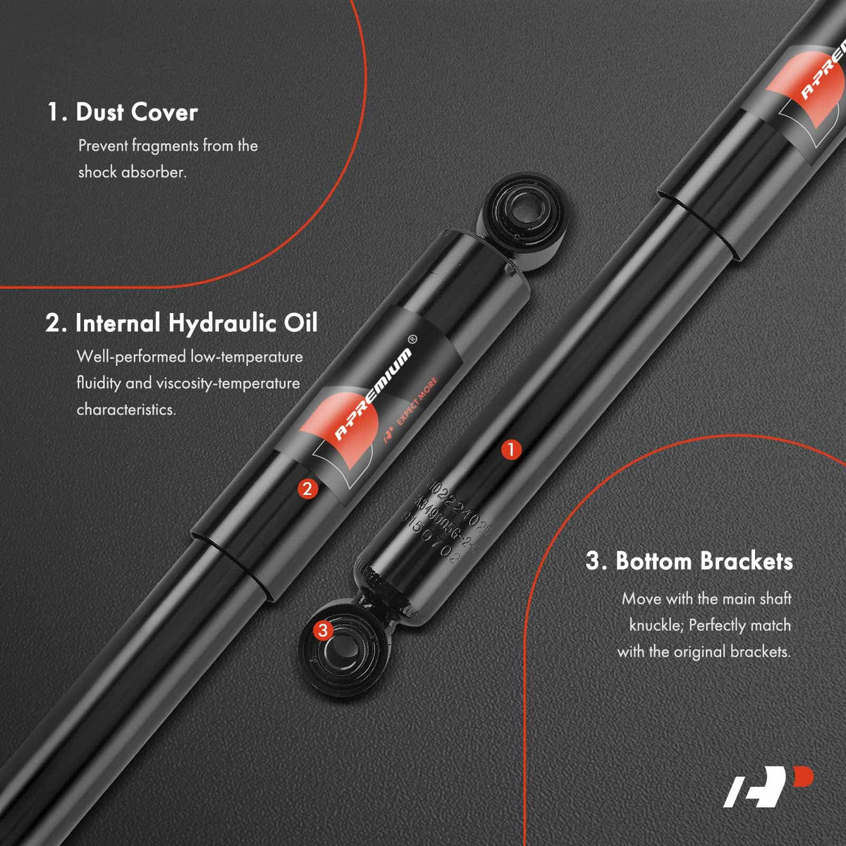A-Premium Rear Shock Absorber Compatible with Kia