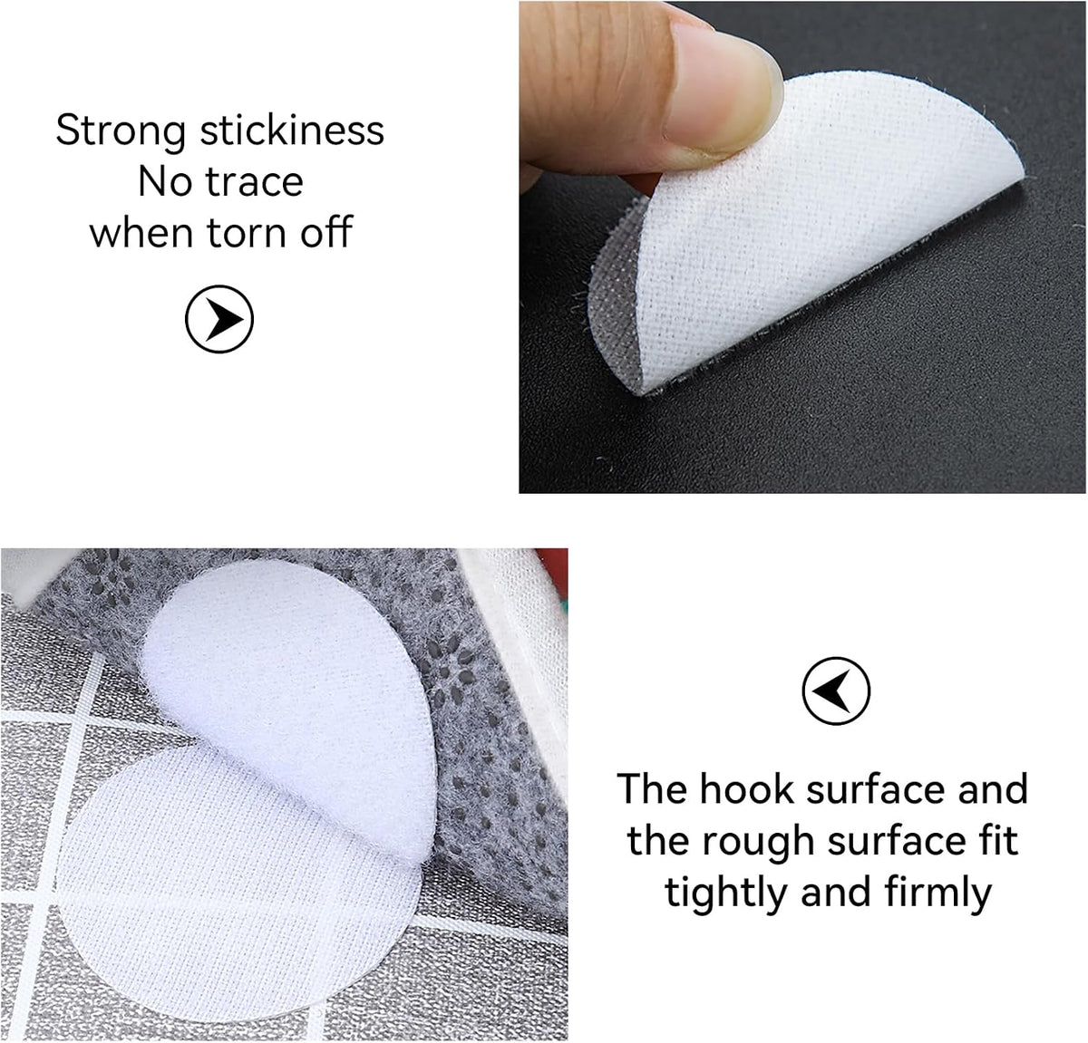 24 Pairs 2 Inch Round Hook and Loop Dots Double Sided Self Adhesive Tape White Hook and Loop Fasteners Nylon Sticky