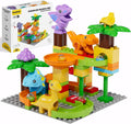 Dinosaur Marble Run Blocks: 67PCS STEM Toddler Building Toy