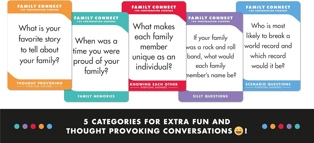 100 Conversation Cards for Kids - Engaging Questions & Conversation Starters - Family Card Games to Strengthen