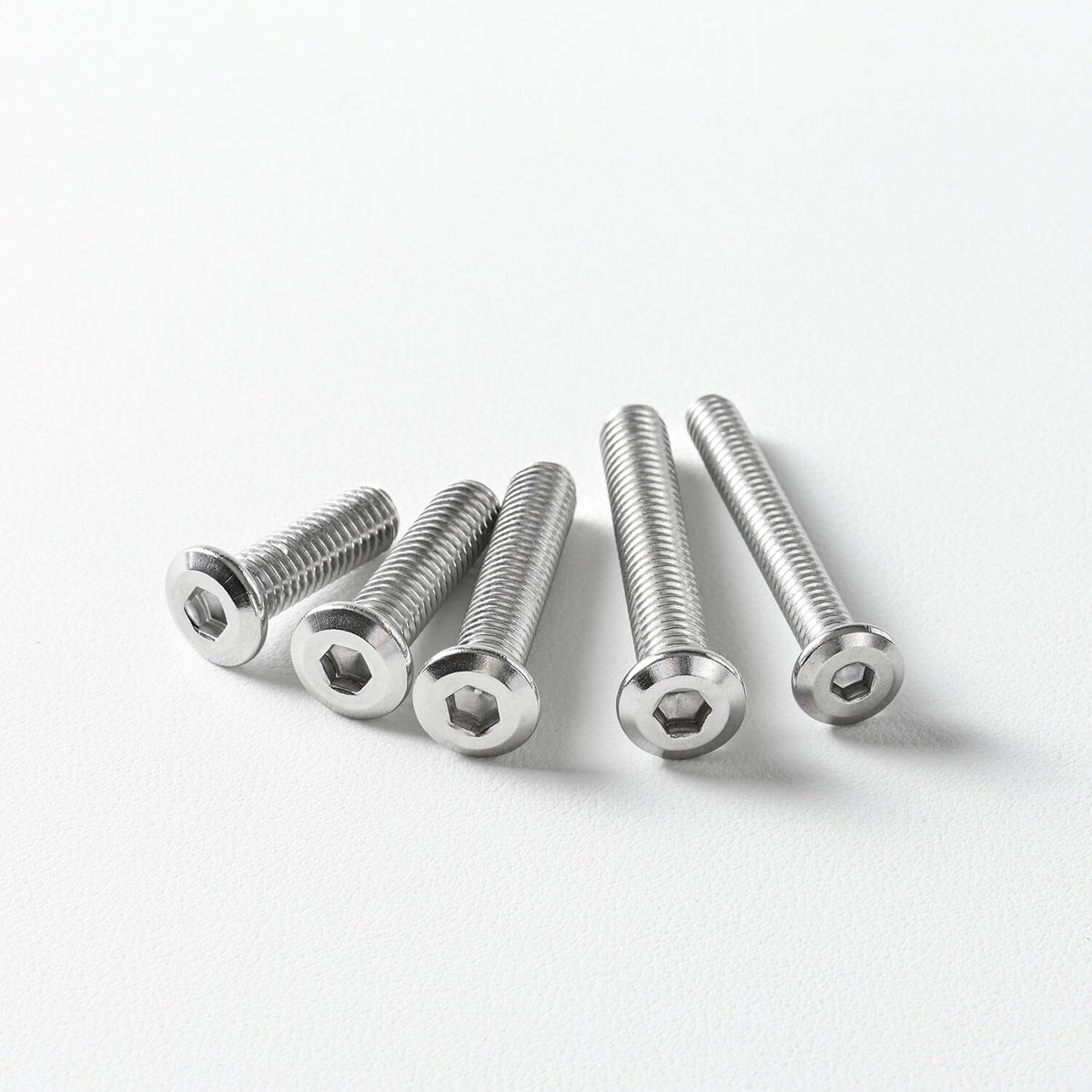 M12 x 20mm (10 Pack) Metric Flat Head Hex Socket Cap Screws Bolts, 304 Stainless Steel 18-8, Hex Drive, Bright Finish, Fully Machine Thread