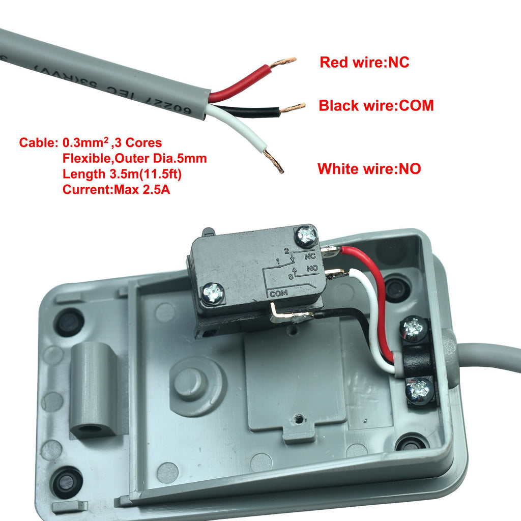 Momentary Power Foot Pedal Switch SPDT 1NO1NC, Gray, 1PCS