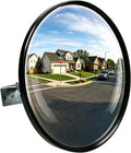12" Convex Safety Mirror– 180° Adjustable Wide Angle Acrylic Traffic Mirror for Driveway, Garage & Warehouse