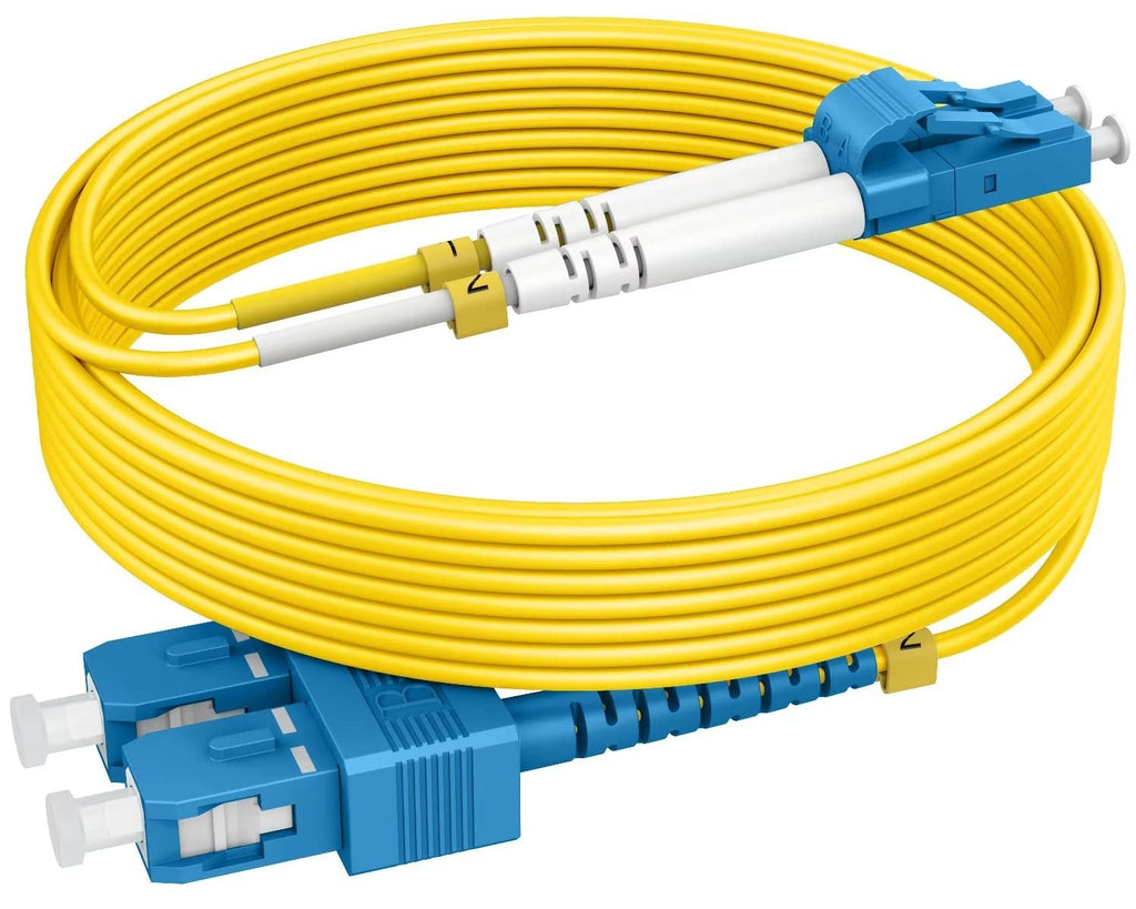 OS2 SC to LC Single Mode Fiber Patch Cables SM, 6ft/2m