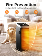 1500W Space Heater for Indoor Use, Ceramic Electric Tower Heater