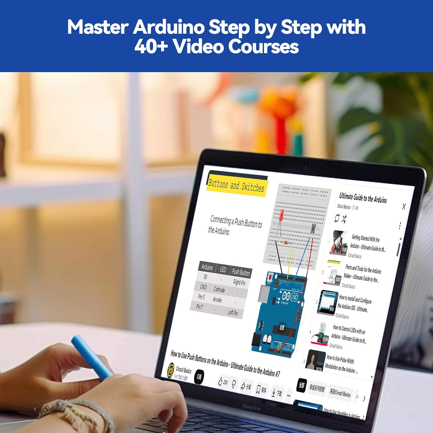 Inventor Lab Starter Kit with Original Arduino Uno R3 REV3 Multimeter 34 Projects 40+Video Courses RAB Breadboard