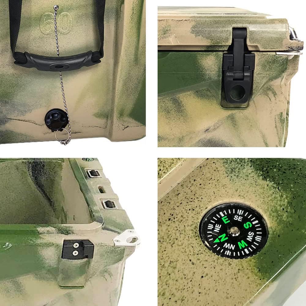 60 Qt XL Roto Molded High Performance Camping Cooler Ice Chest | Extra Large Pro Tough Durable Outdoor Overland