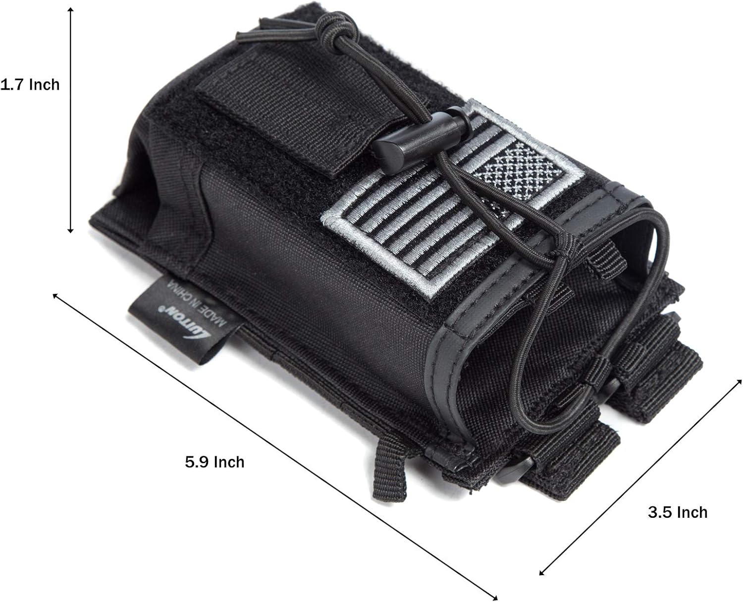 Tactical Molle Radio Holster Holder Case Military Heavy Duty Pouch Bag for Two Ways Walkie Talkies Adjustable Storage