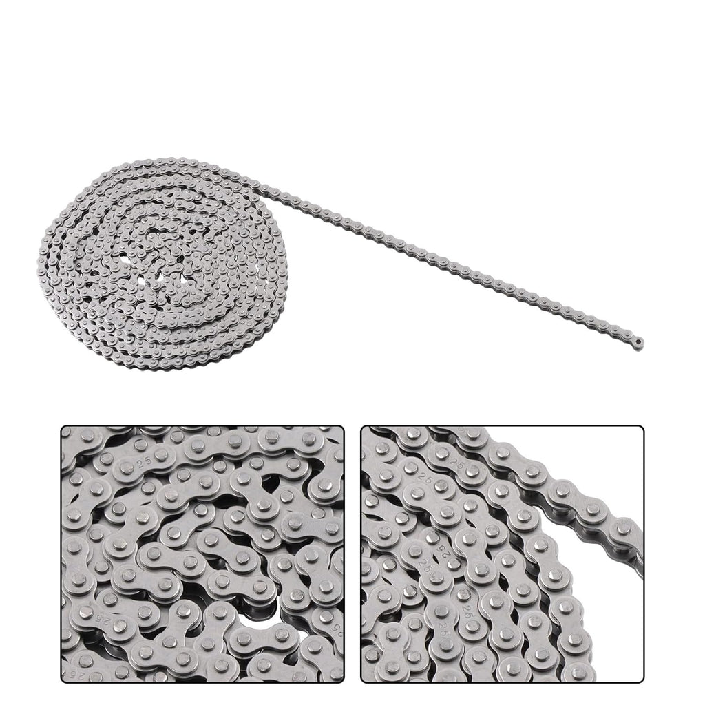 findmall 25 Roller Chain, 10 Feet with 2 Connecting Links
