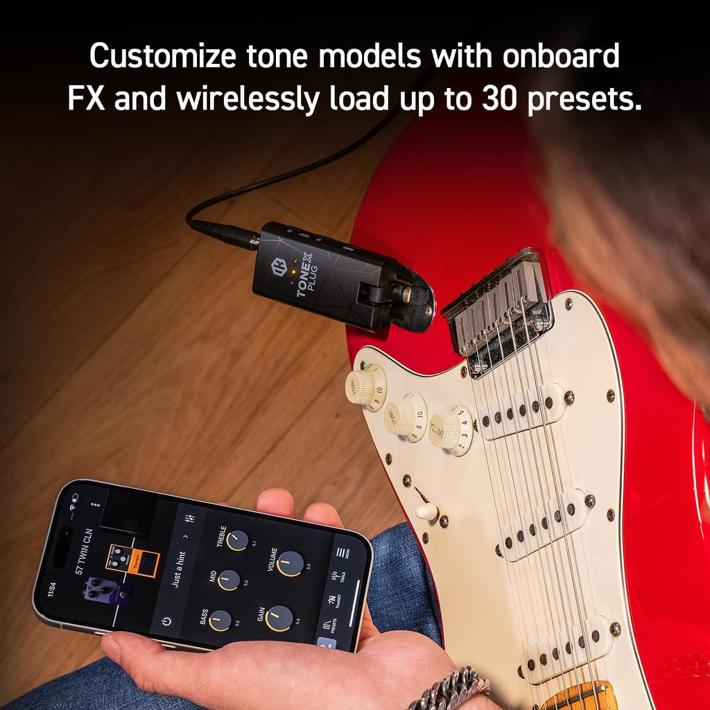 TONEX Plug: Portable AI-Powered Guitar & Bass Headphone Amplifier with 40,000+ Tone Models, USB-C Audio Interface