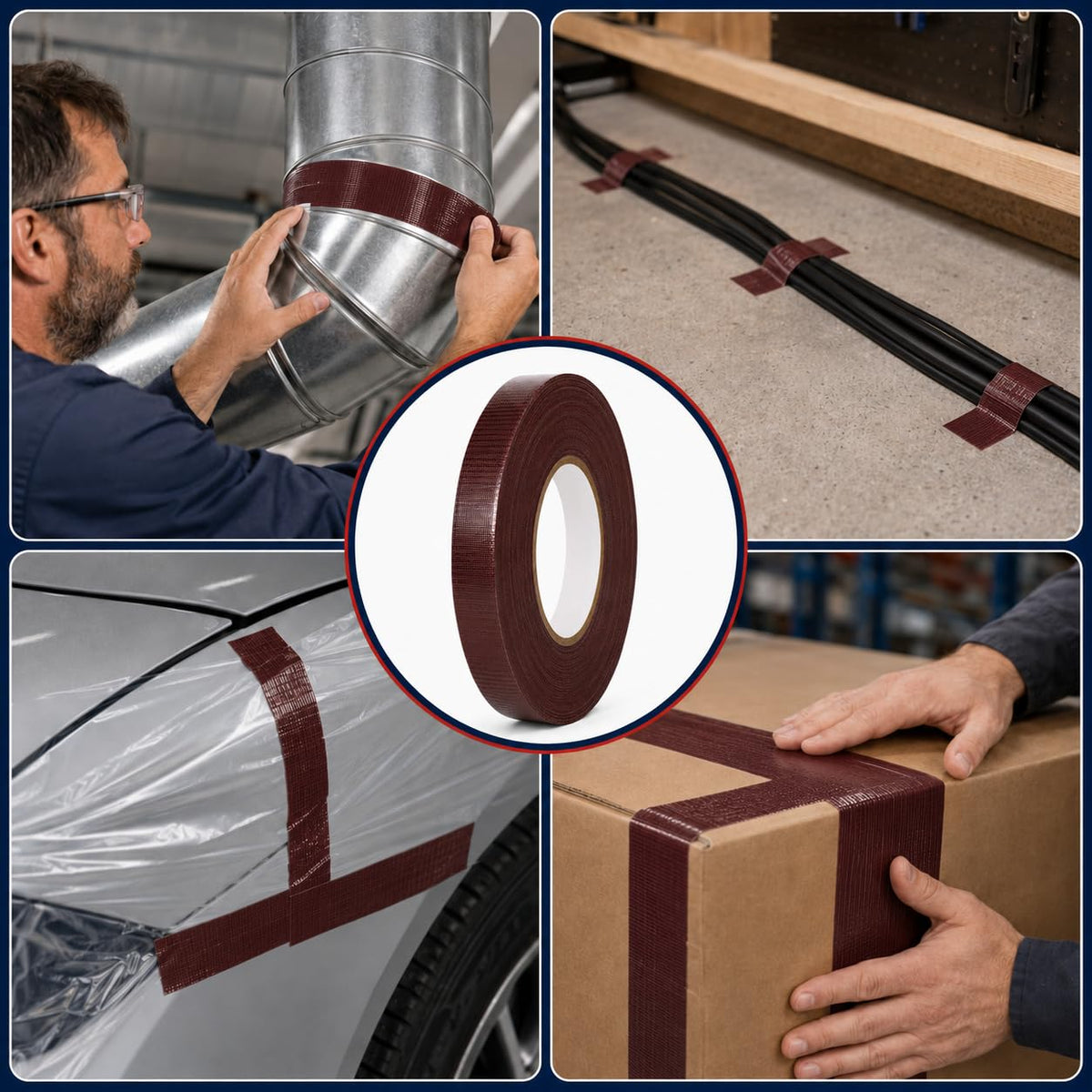 CDT-36 Burgundy Cloth Duct Tape, 3 Inch x 60 Yards