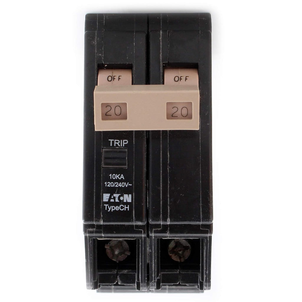 Eaton CHF220 Series 20A DP Circuit Breaker, No Size, Black