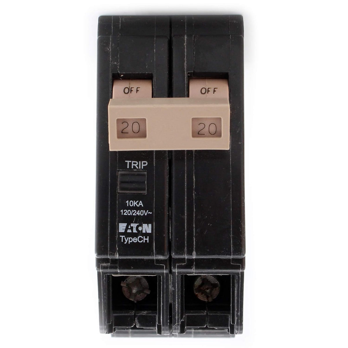 Eaton CHF220 Series 20A DP Circuit Breaker, No Size, Black