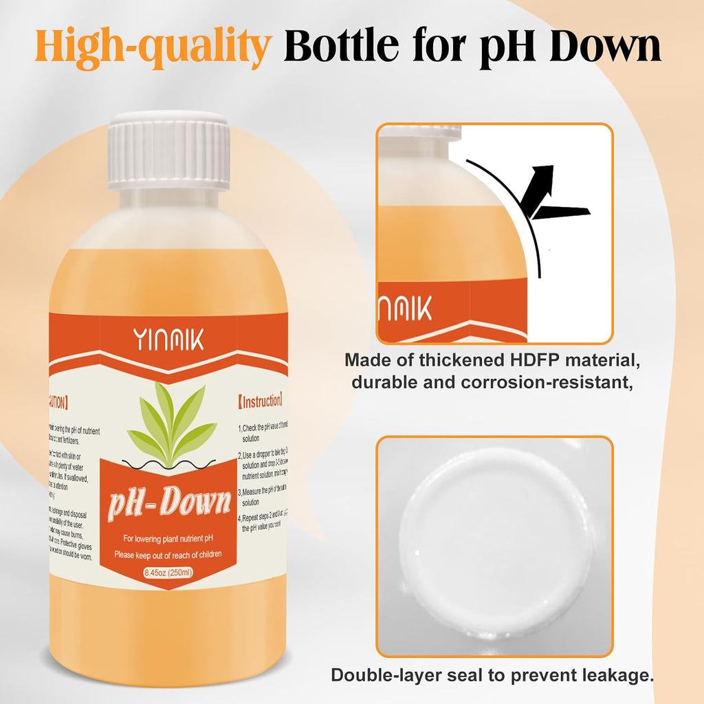 General Hydroponics pH Down Liquid, pH Control Liquid Decreases pH Levels