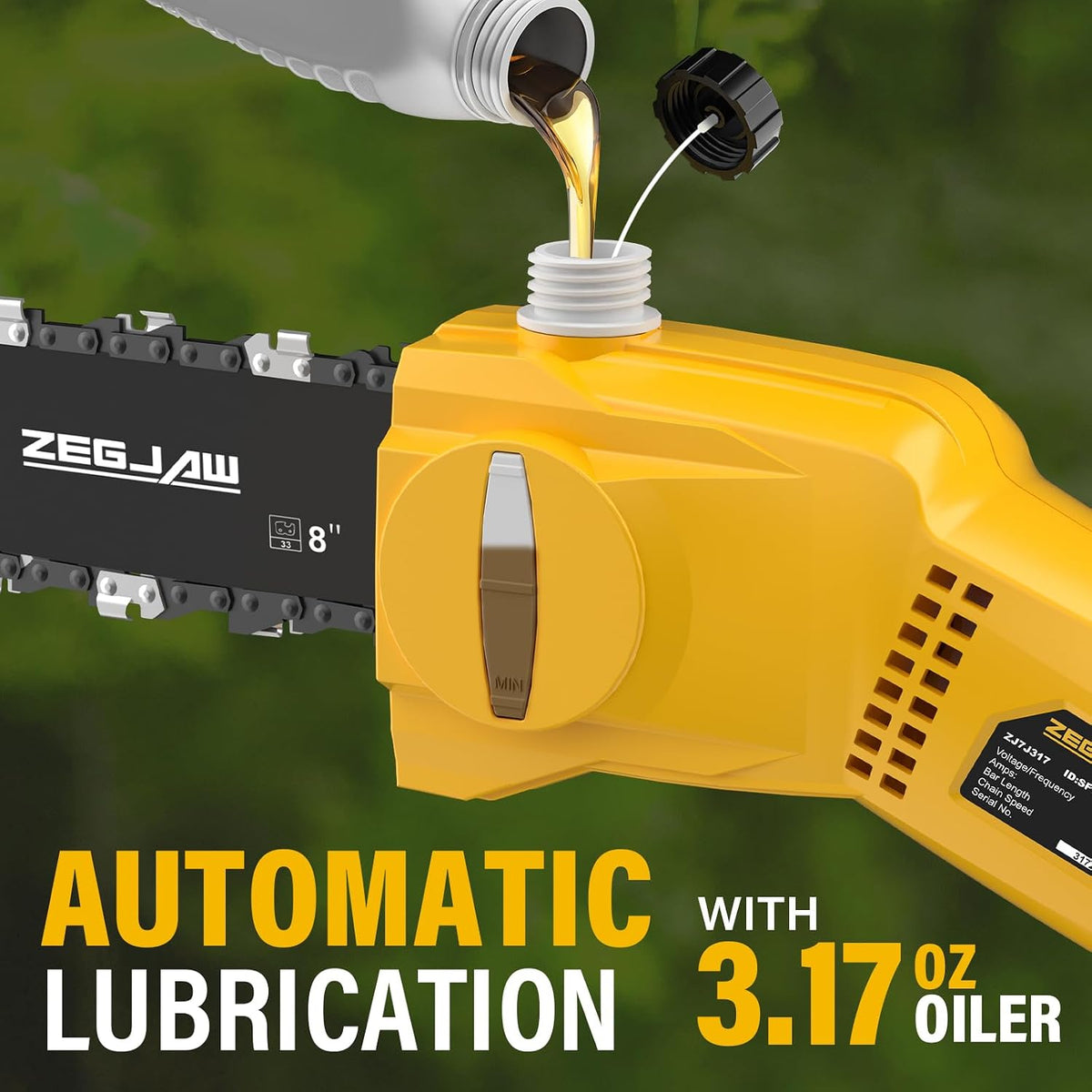 8" Electric Pole Saw Corded, 6 Amp Pole Saws for Tree Trimming | Pole Saw with Adjustable Extension Pole 13 Feet