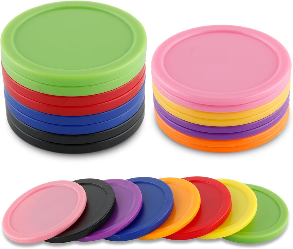 BQSPT 16 Pieces Air Hockey Pucks 2.5 Inch 64mm Replacement Pucks Air Hockey Tables Pucks for Game Tables Equipment
