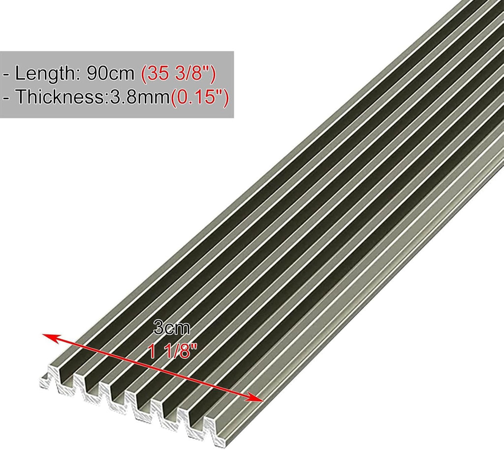 Thickened Stair Nosing Flat, Anti-Slip Step Edge Protector with Fluted
