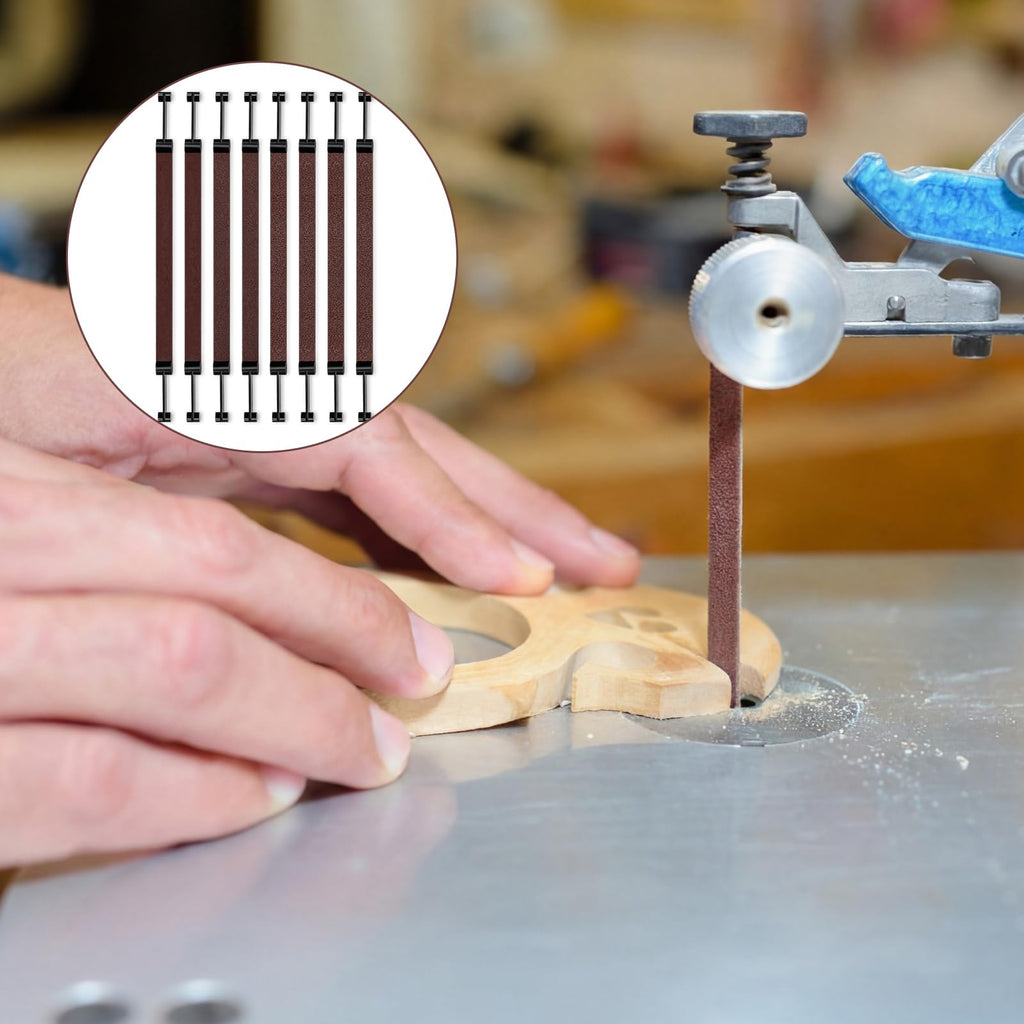 Ceenna 8 Pack Scroll Saw Sander Sanding Belts, Scroll Saw Blades