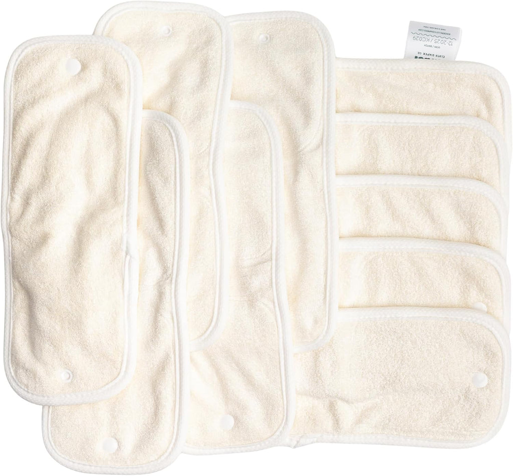 Cloth Diaper Absorbency Inserts Hemp Cotton Viscose Derived from Bamboo, Mix and Match Layering System, No Microfiber