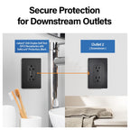 Legrand radiant 20 Amp GFCI Decorator Duplex Outlet Black 1 Pack