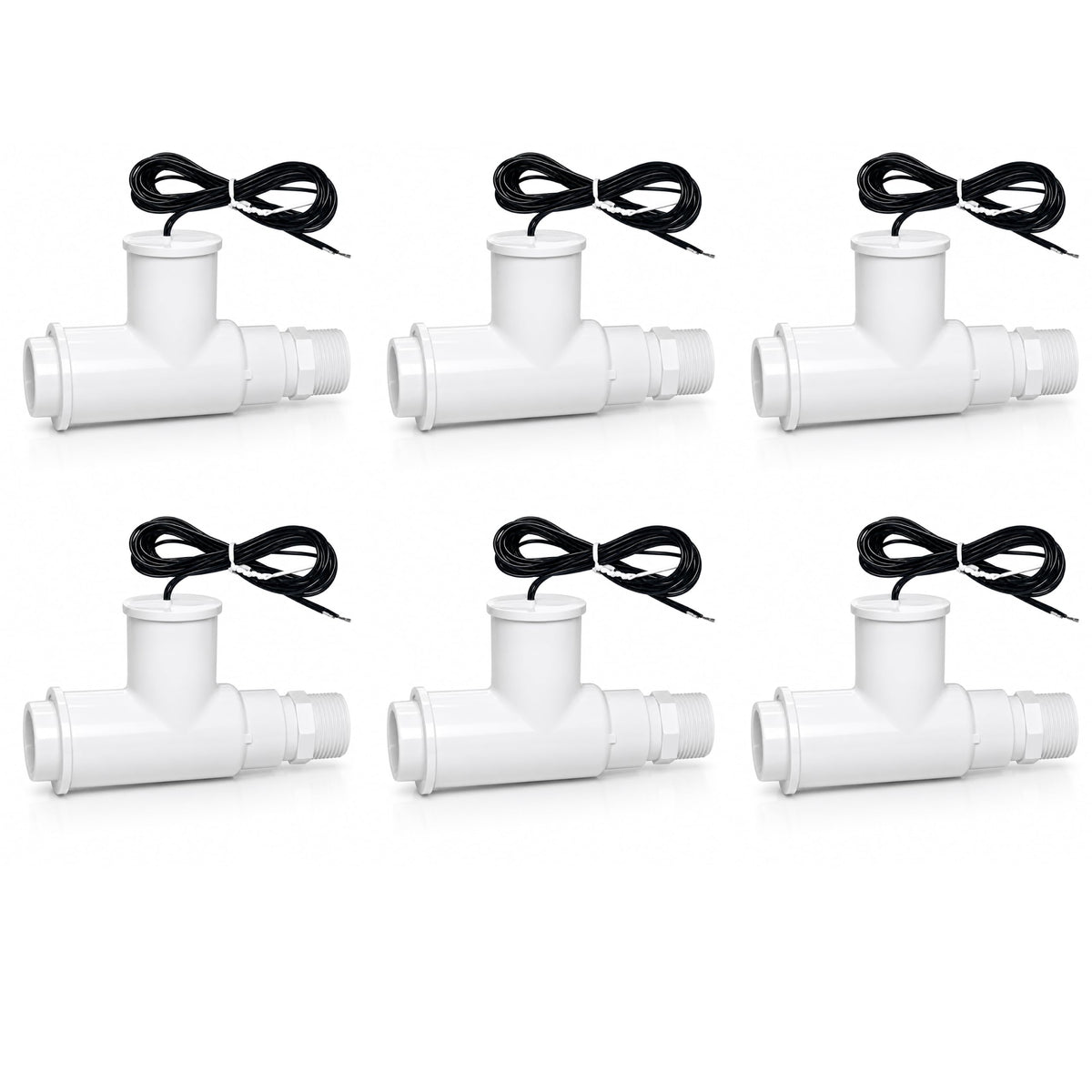 SS1 Condensate Overflow Float Switch, Shut Off Float Switch with 6ft Wire 3/4 inch Adapter for HVAC System (6PCS)