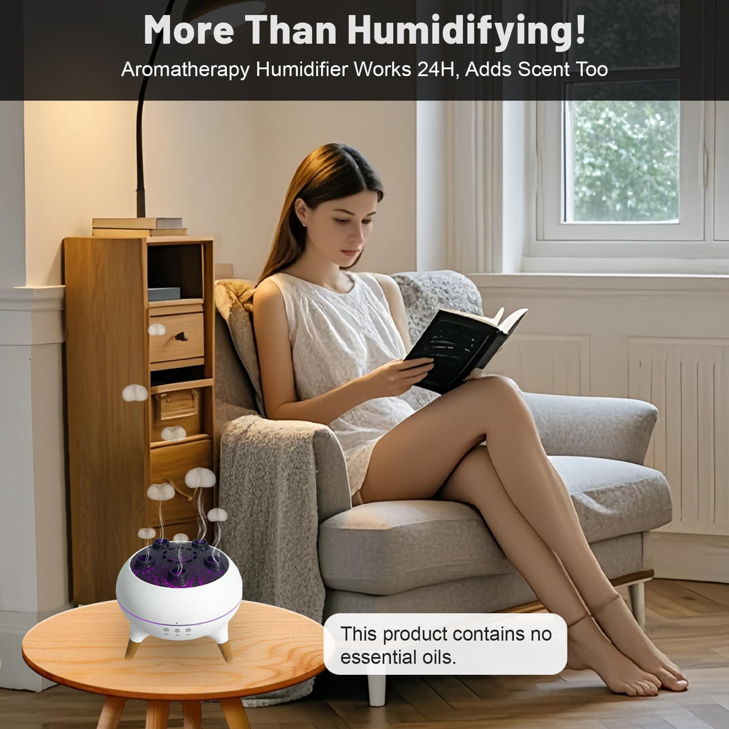 Aroma Diffuser with 7-Color Changing Lights, Quiet Ultrasonic Essential Oil Diffuser for Home, Auto Shut-Off, Cool