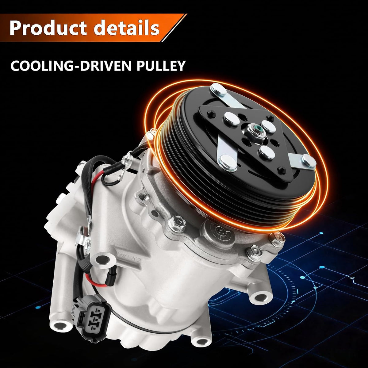 Air Conditioner AC Compressor with A/C Clutch for 2002-2006 RSX 2.0L