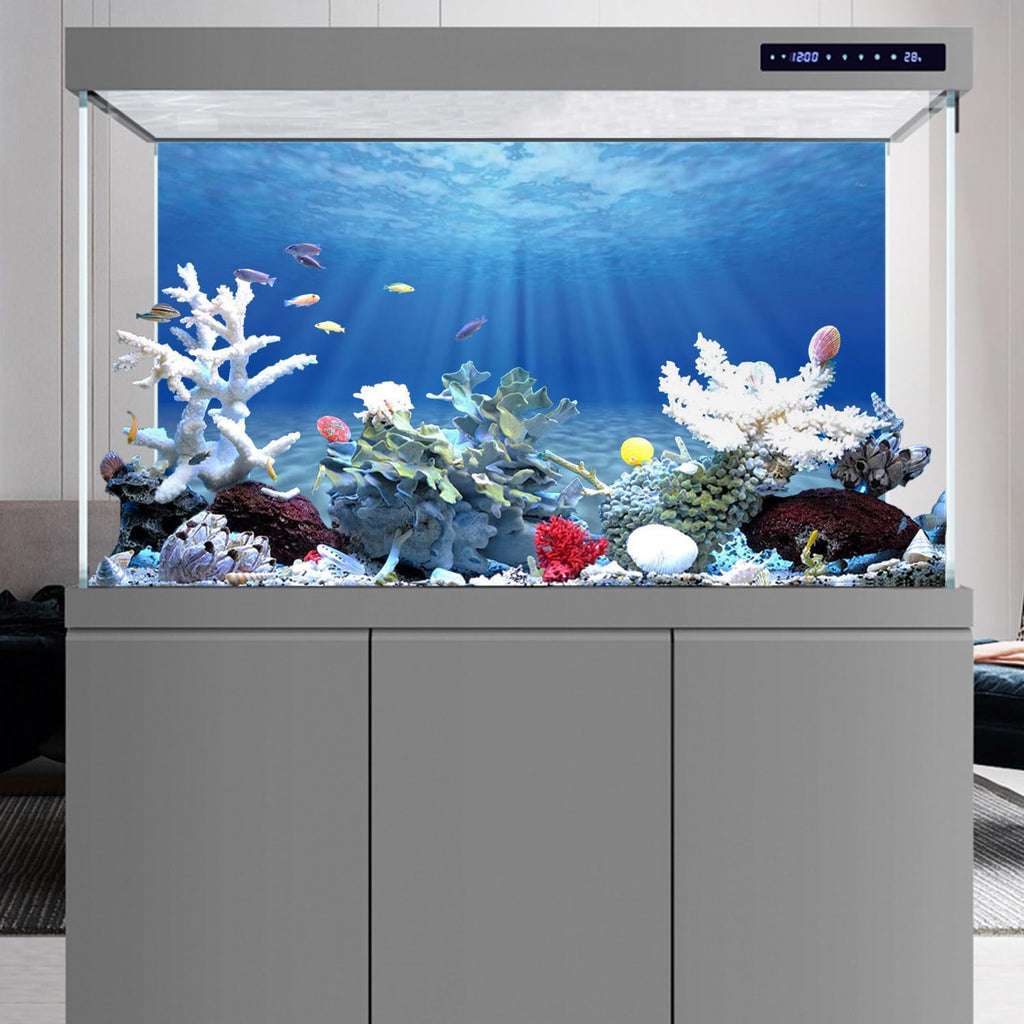 Undersea Aquarium Backdrop Sunshine Fish Tank Background 24x12 inches