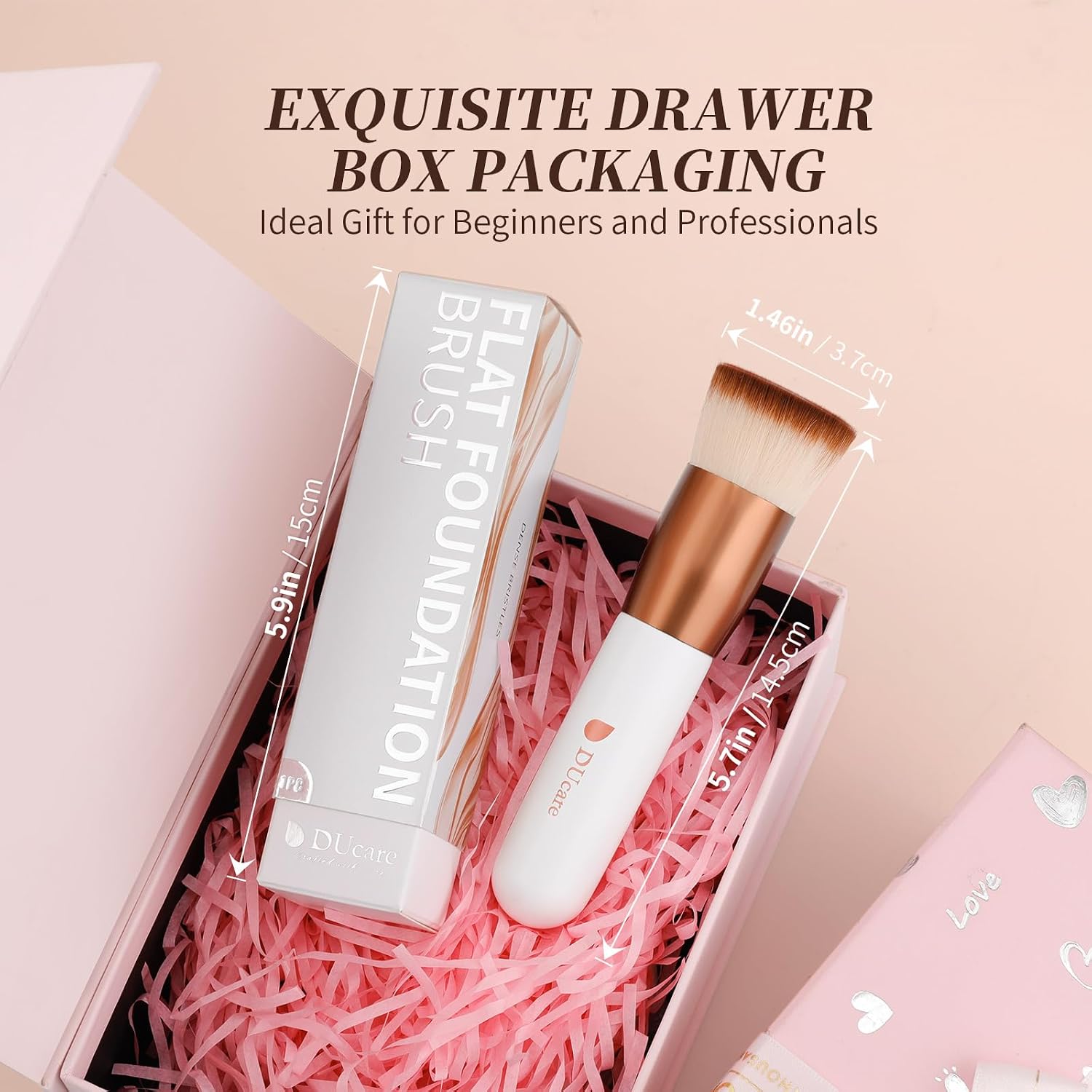Foundation Brush,Flat Top Kabuki Brush Synthetic Professional Makeup Brush Liquid Blending Mineral Powder Buffing
