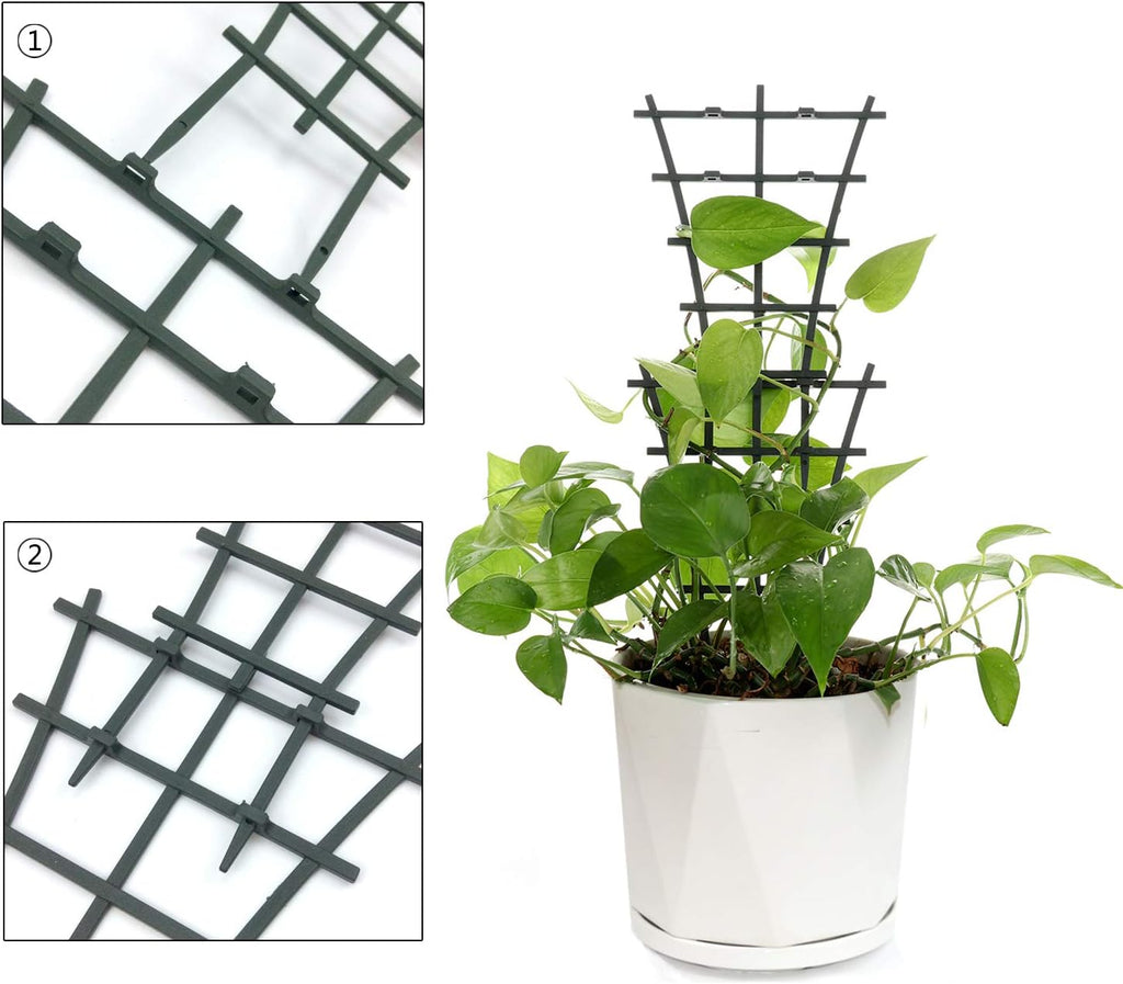 Plant Trellis Indoor, 6Pcs Stackable Plant Trellis for Climbing Plants Indoor, Small Plant Climbing Trellis for
