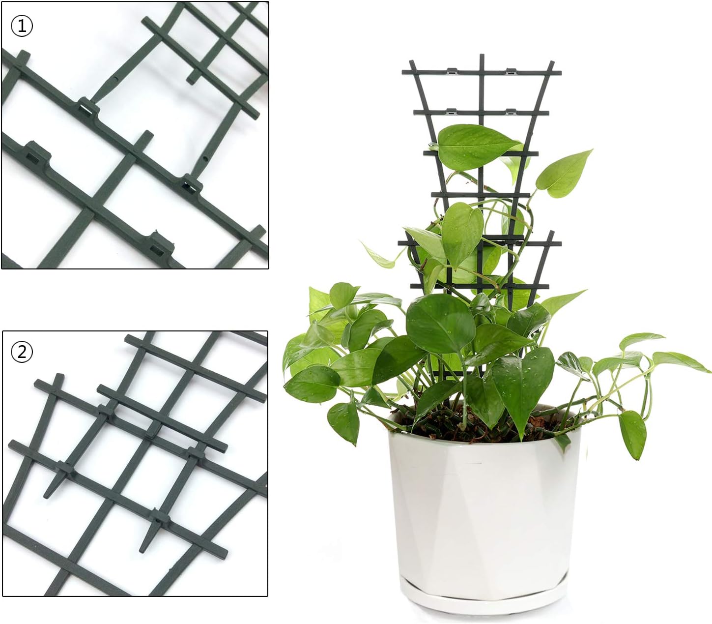 Plant Trellis Indoor, 6Pcs Stackable Plant Trellis for Climbing Plants Indoor, Small Plant Climbing Trellis for