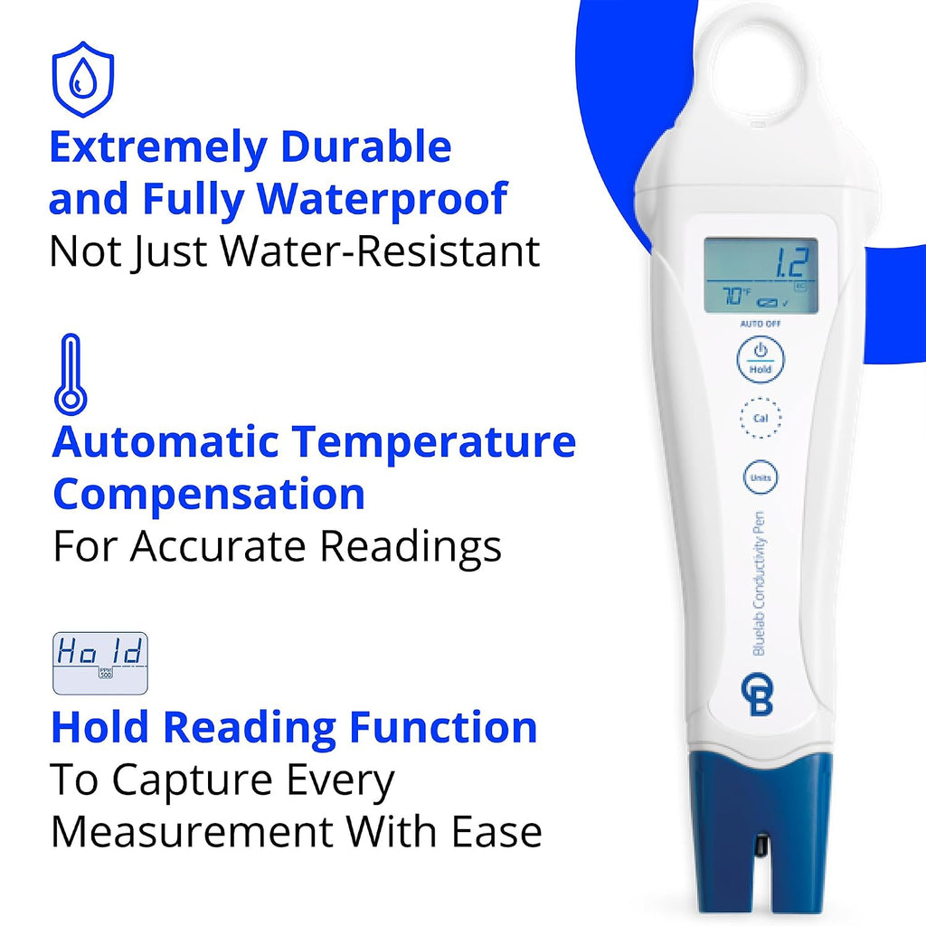 PENCON Conductivity Pen and Digital TDS Meter, Water Tester for Temperature and Nutrient (CF, EC, PPM 500, PPM 700)