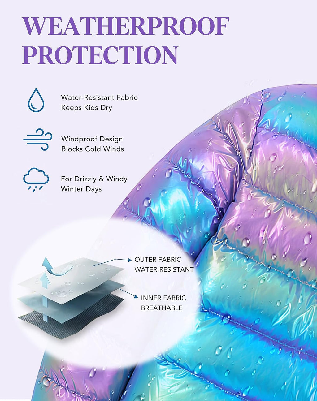 4-12 Years Girls Hooded Puffer Jacket Warmth Padded Winter Coat | Metallic Shine Fabric, Warm Fleece Lining, Durable