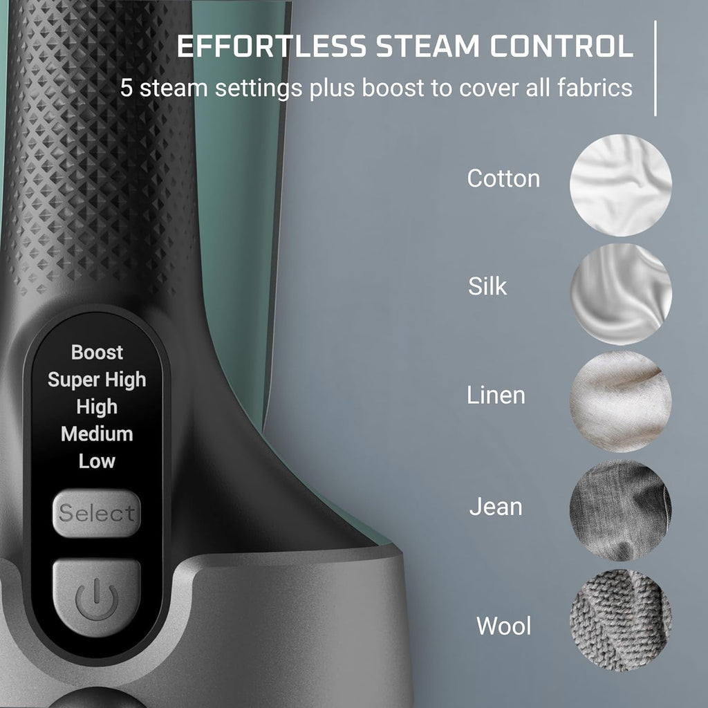 Pure Force 2in1 Steamer & Iron: Powerful 1875 Watts, Vertical Steaming & Horizontal Ironing, Auto-off, XL Tank
