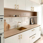 10 Pack Brushed Brass Cabinet Pulls 3 Inch(76mm) Kitchen Cabinet Handles Cabinet Hardware for Drawer Pulls
