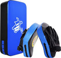 Taekwondo Kick Shield - Muay Thai MMA Karate Kickboxing Training Pads - Curved Leather Strike Shield