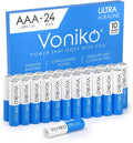 AAA Batteries 24 Pack - 1.5V Alkaline Triple AAA Batteries | 30 Percent More Power Triple A Batteries, 10 Years Shelf