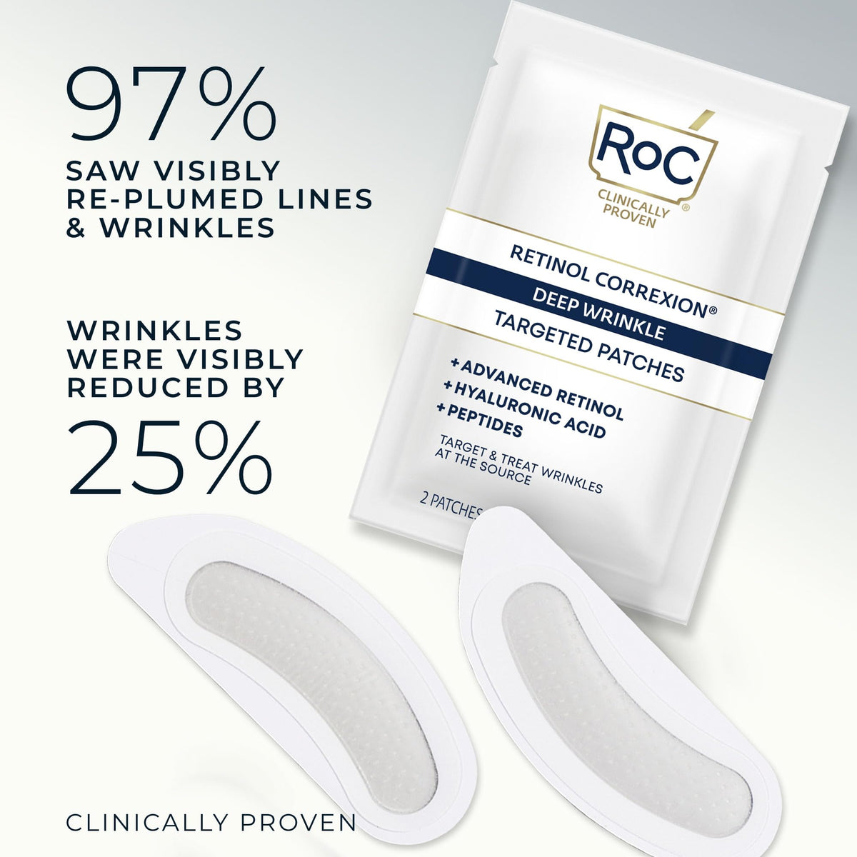 Retinol Correxion Forehead Wrinkle Patches, Hyaluronic Acid, 6 Patches