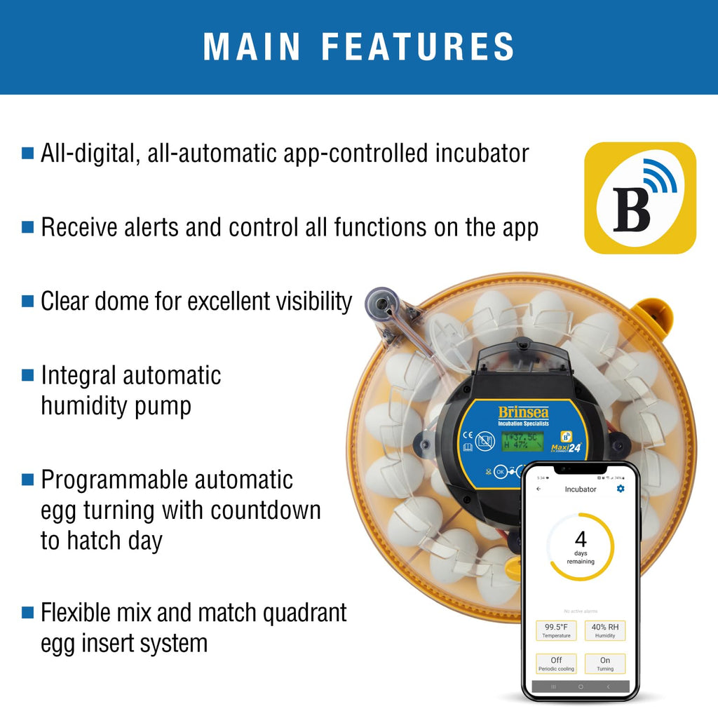 Maxi 24 EX Connect Fully Automatic Smart Egg Incubator with App